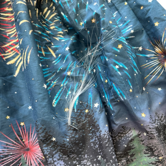 Unique Vintage Disney Fireworks Castle 1950s Full Skirt 2X Rare NWT - Picture 4 of 16